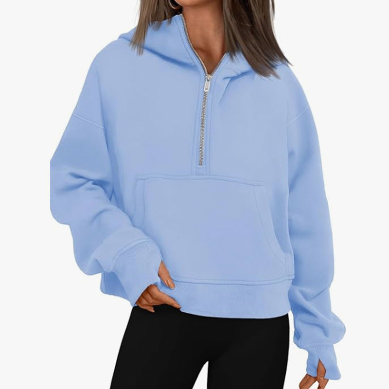 Cozy Oversized Zip-Up Hoodie for Fall & Winter