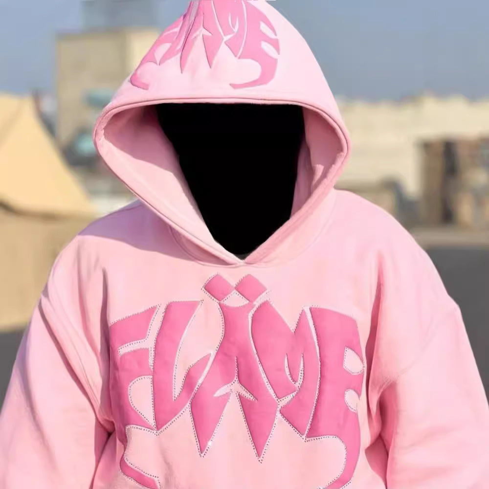 Rhinestone Letter Graphic Cozy Pullover Sweatshirt