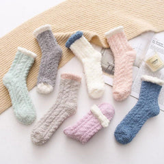 Cozy Mid-Calf Fleece Socks for Women