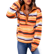 Cozy Striped Lambswool Pocket Sweatshirt