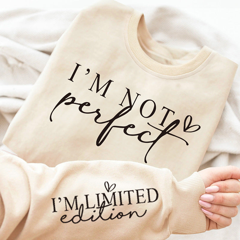 Chic Women's Letter Print Pullover Casual Sweatshirt