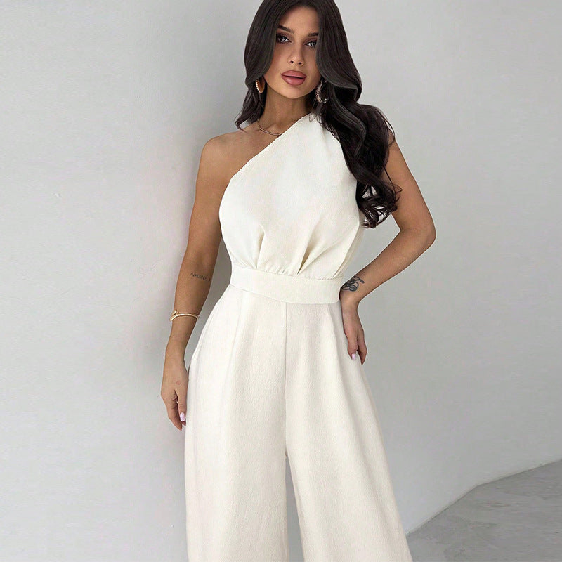 Chic Off-Shoulder Sleeveless Jumpsuit