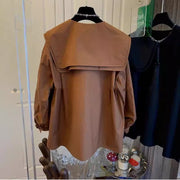 Women's Doll Collar Lantern Sleeve Shirt Top