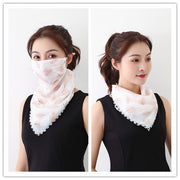 Stay Cool on the Go: Flower Print Sun Shade Scarf