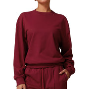 Women's Casual Knitted Round Neck Sports Sweater