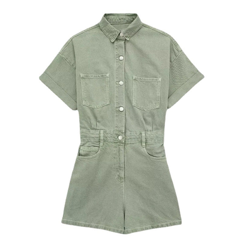 Women's Trendy Pocket Denim Cargo Overalls for Summer