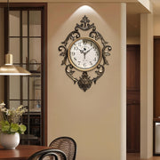 Golden Glass Silent Wall Clock, Home Decoration, Rustic Garden Decor, Fashionable Creative Timepiece For Outdoor & Indoor Use.