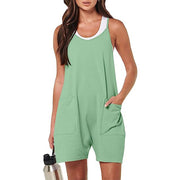 Women's Casual Sleeveless Pocket Loose Summer Jumpsuit