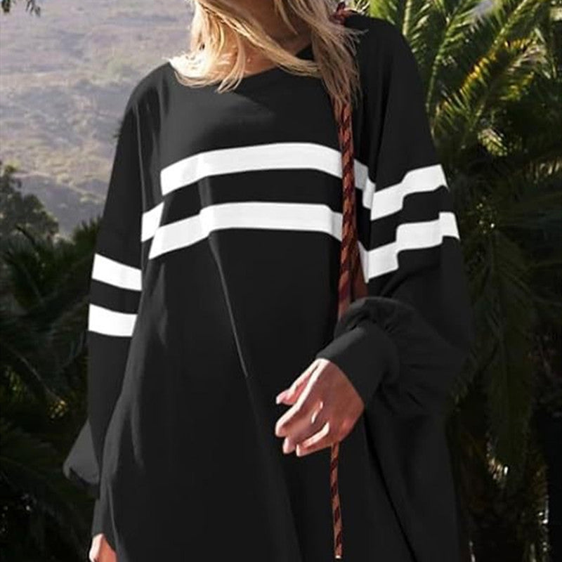 Cozy Round Neck Loose Pullover Sweater for Women