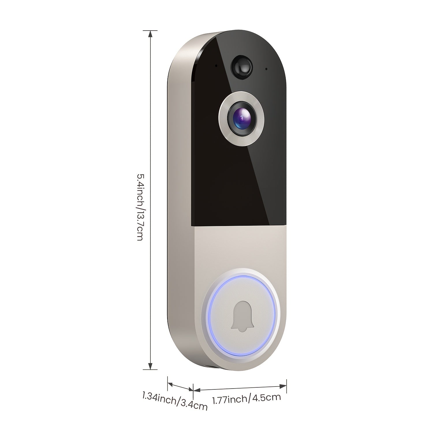 1920P Wireless Doorbell Camera with Night Vision, PIR Motion Sensor, Two-Way Audio and Real-Time Alerts