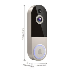 1920P Wireless Doorbell Camera with Night Vision, PIR Motion Sensor, Two-Way Audio and Real-Time Alerts