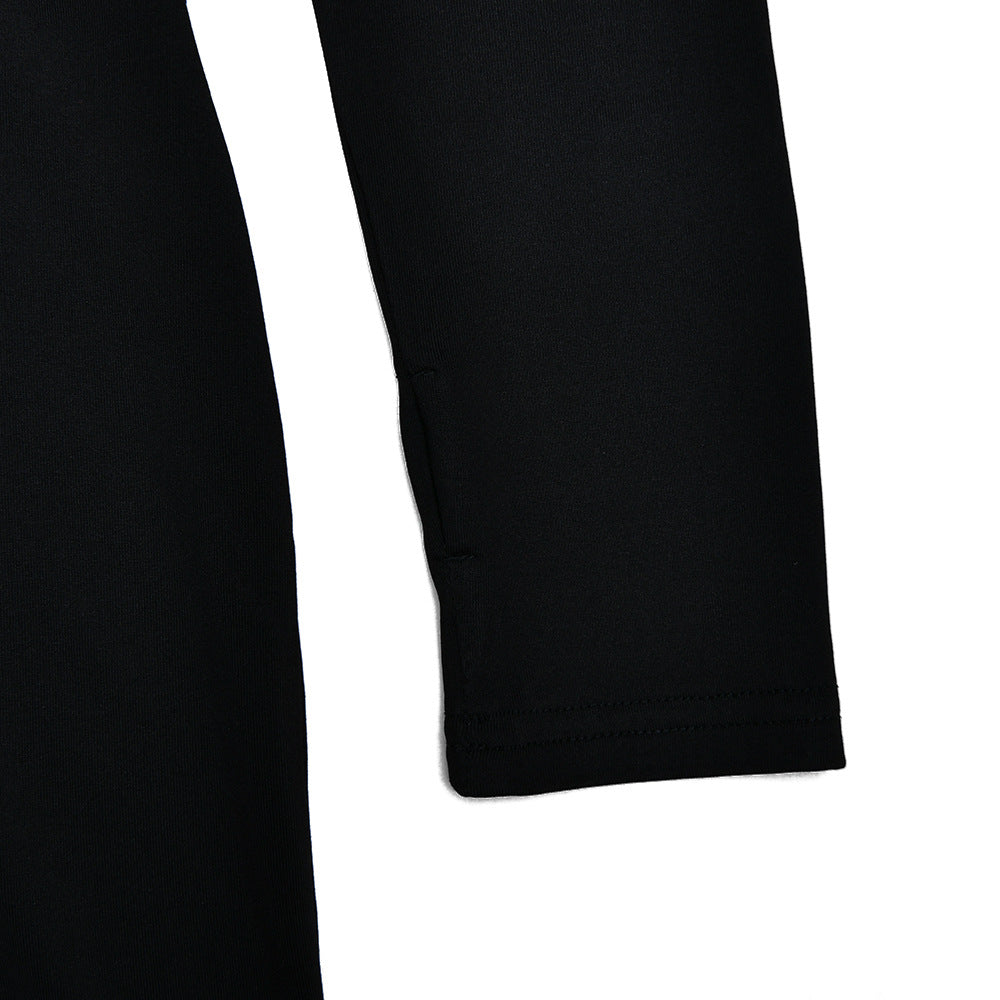 Women's Long-Sleeve Zip-Up High-Waist Jumpsuit