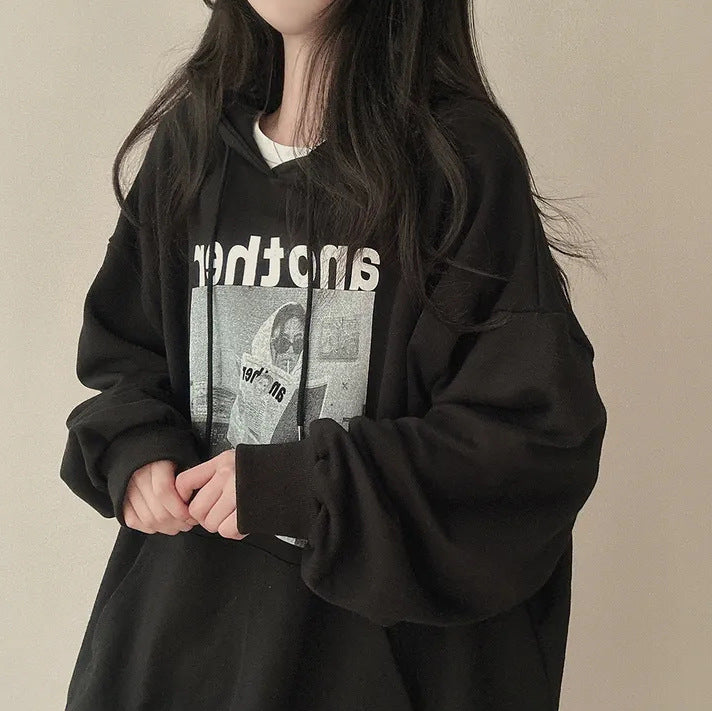 Korean 3D Fleece-Lined Hooded Sweater for Women