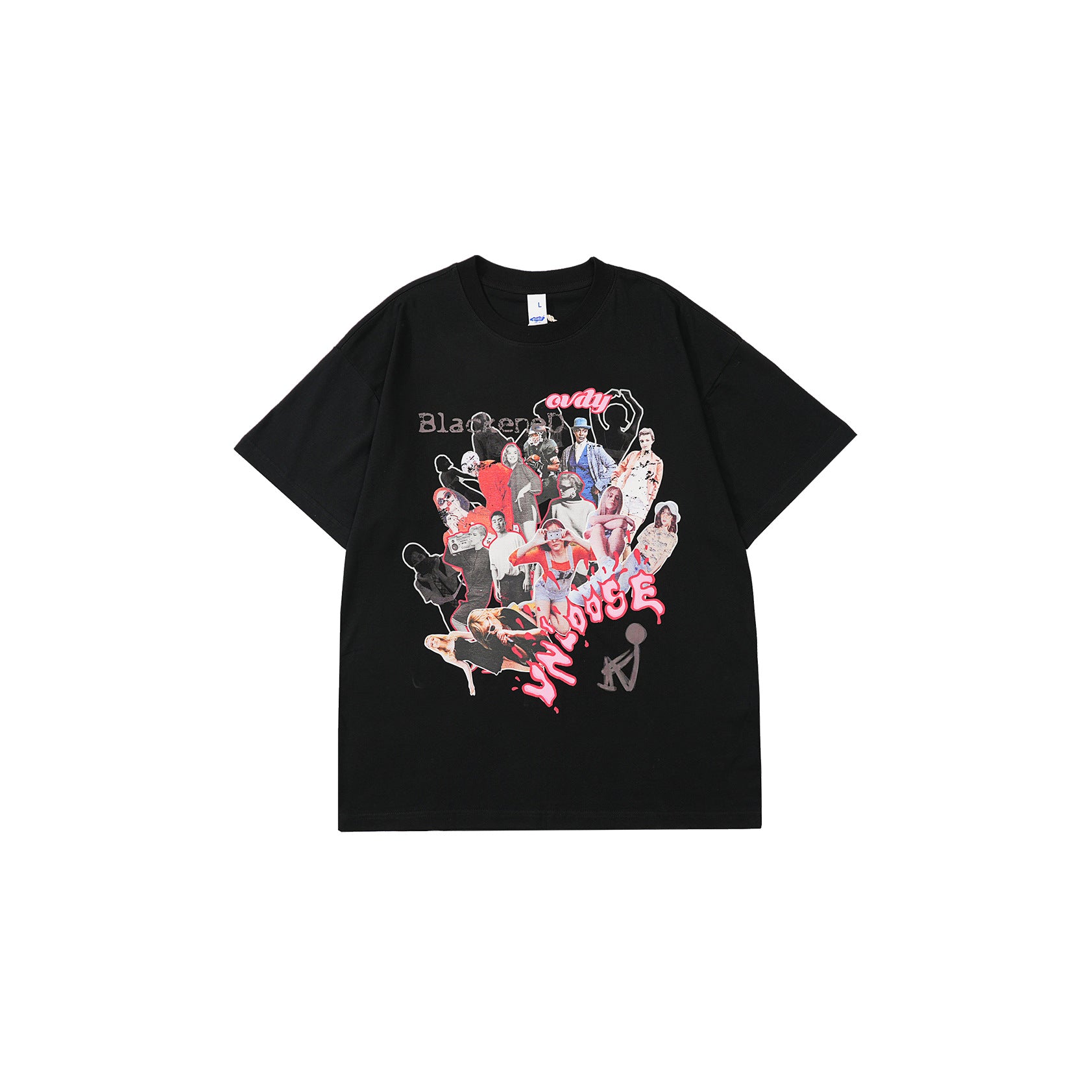 Graphic Short Sleeve Streetwear Hoodie for Men