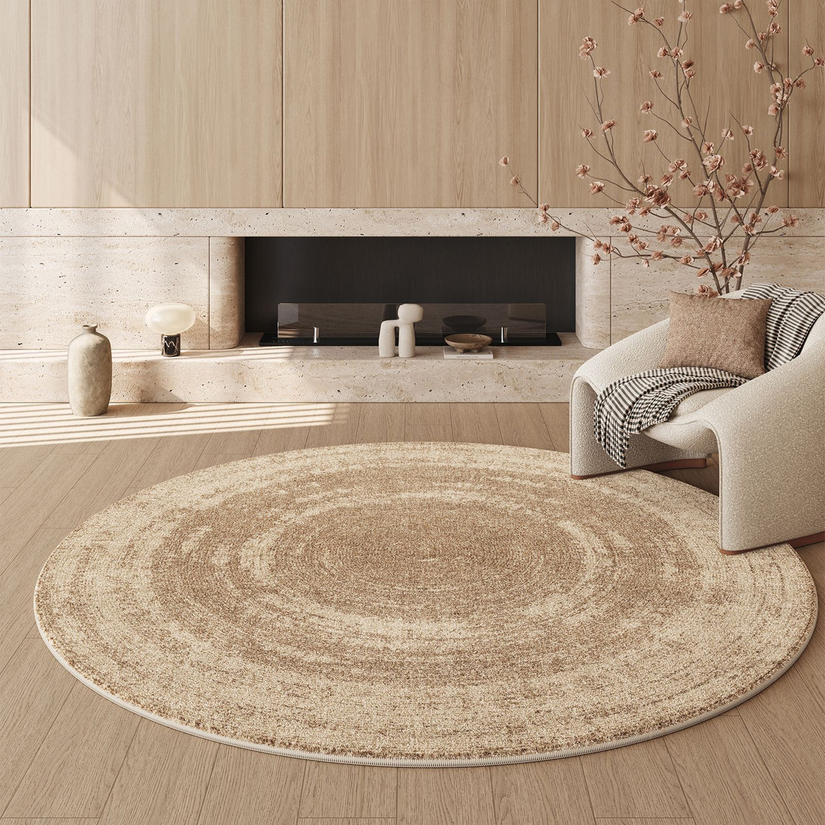 Living Room Simple Round Cashmere-style Rug