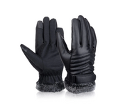Warm Leather Gloves for Women - Insulated, Water-Resistant, and Durable