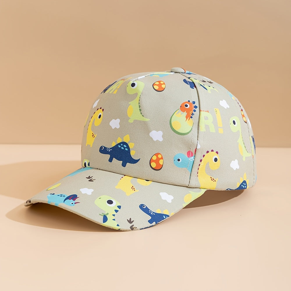 Boy's Cute Dinosaur and Shark Print Baseball Cap for Daily Leisure