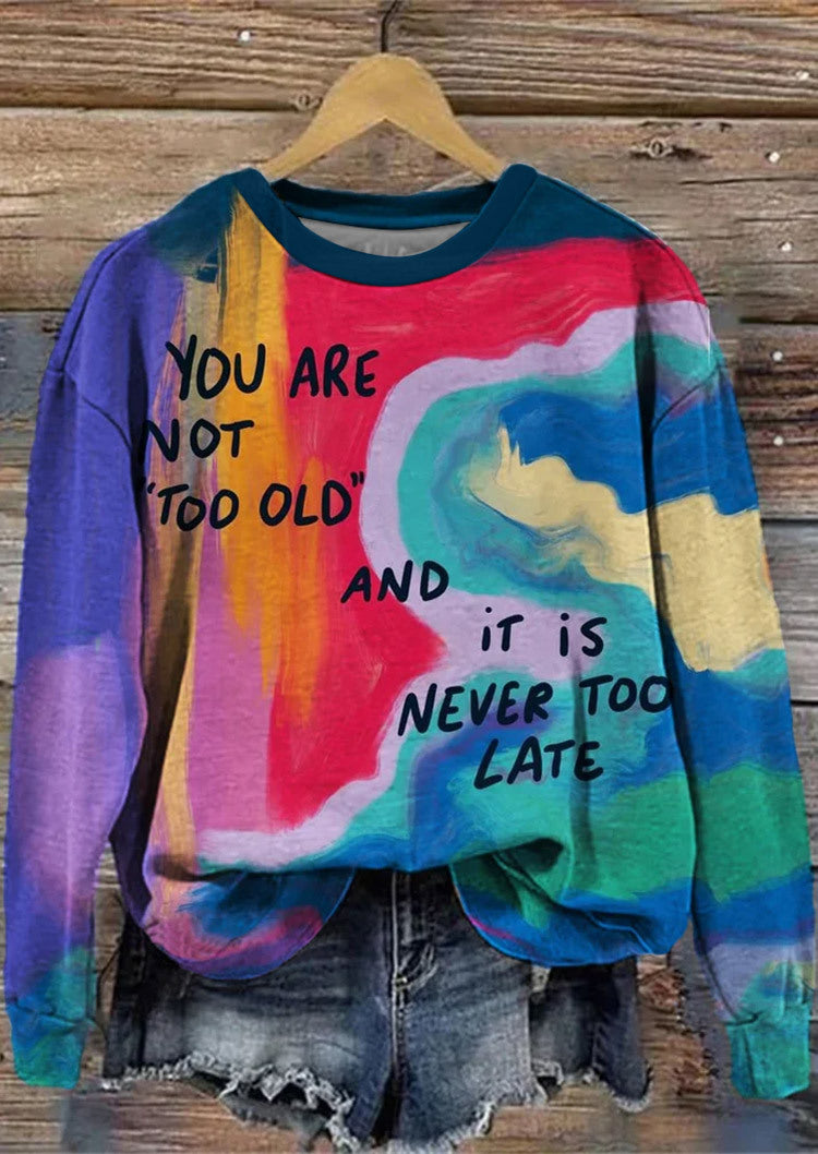 Gradient Oversized Round Neck Sweater