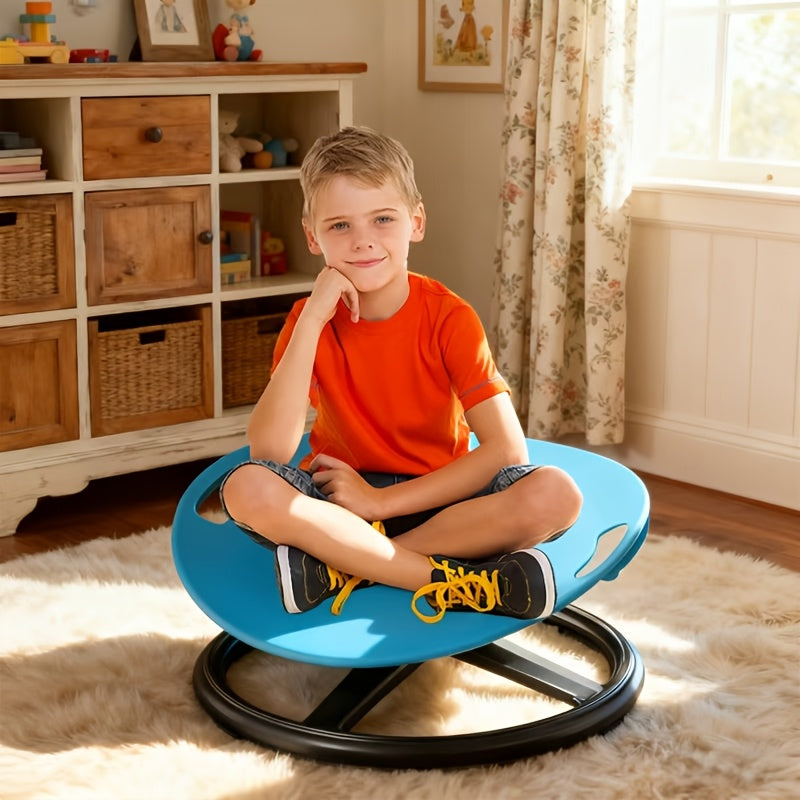 Oversized Anti‑Spinning Sensory Chair for Children – Sturdy Plastic Frame with Non‑Slip Base, Blue, Orange, Red