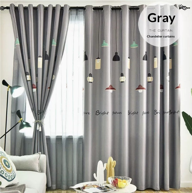 Thickened Shading Curtain Living Room Balcony Bay Window
