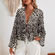 Stylish Loose-Fit Color‑Block Long Sleeve Top for Women