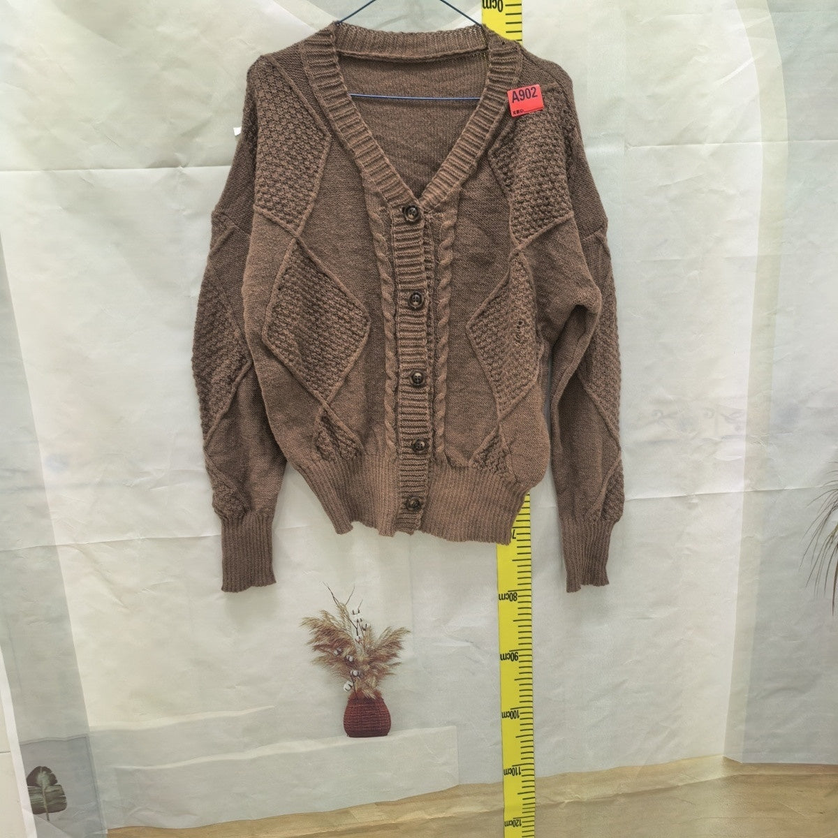 Retro Slimming Cable Knit Loose Sweater