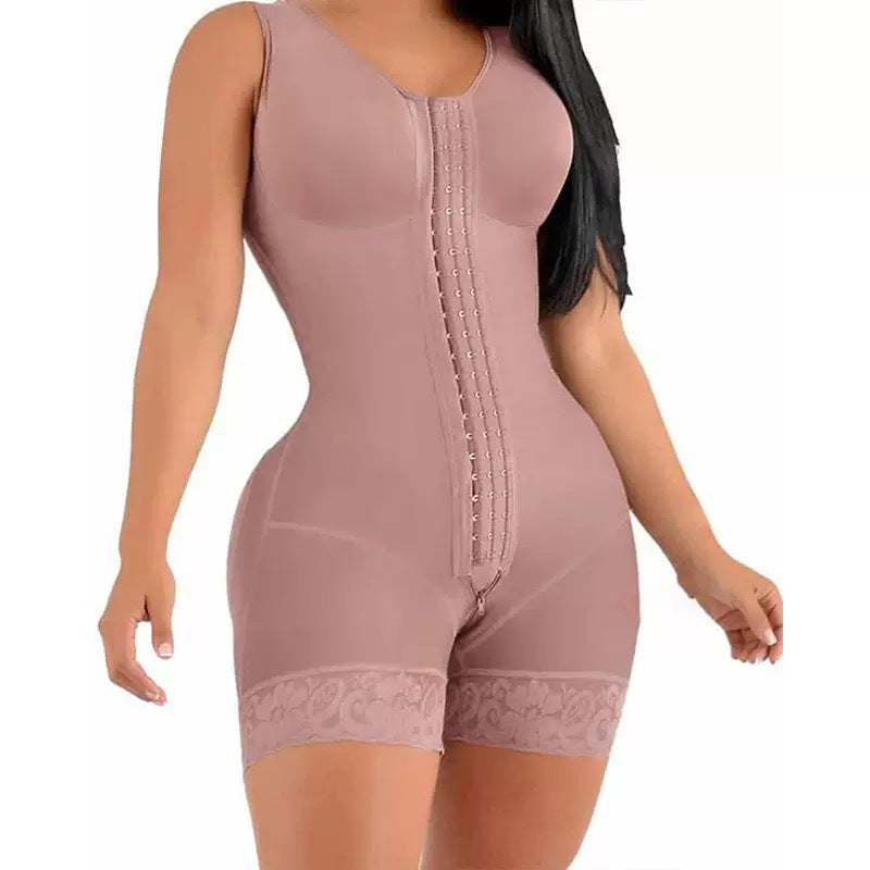 Plus Size Zipper Crotch Shapewear Corset Bodysuit