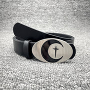 Unique Oval Moon Belt with Snap Button Closure