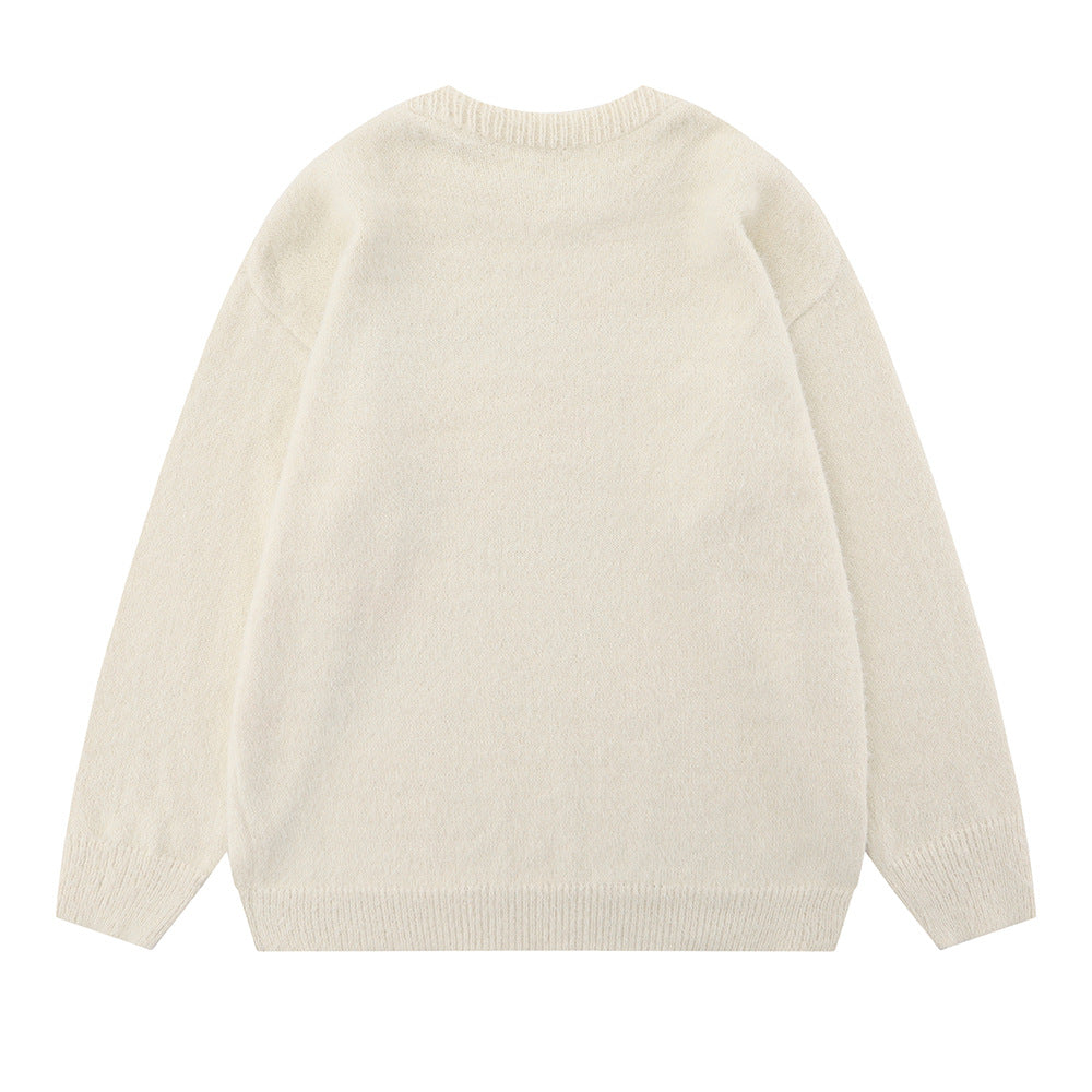 Chic Oversized Knit Sweater for Effortless Street Style