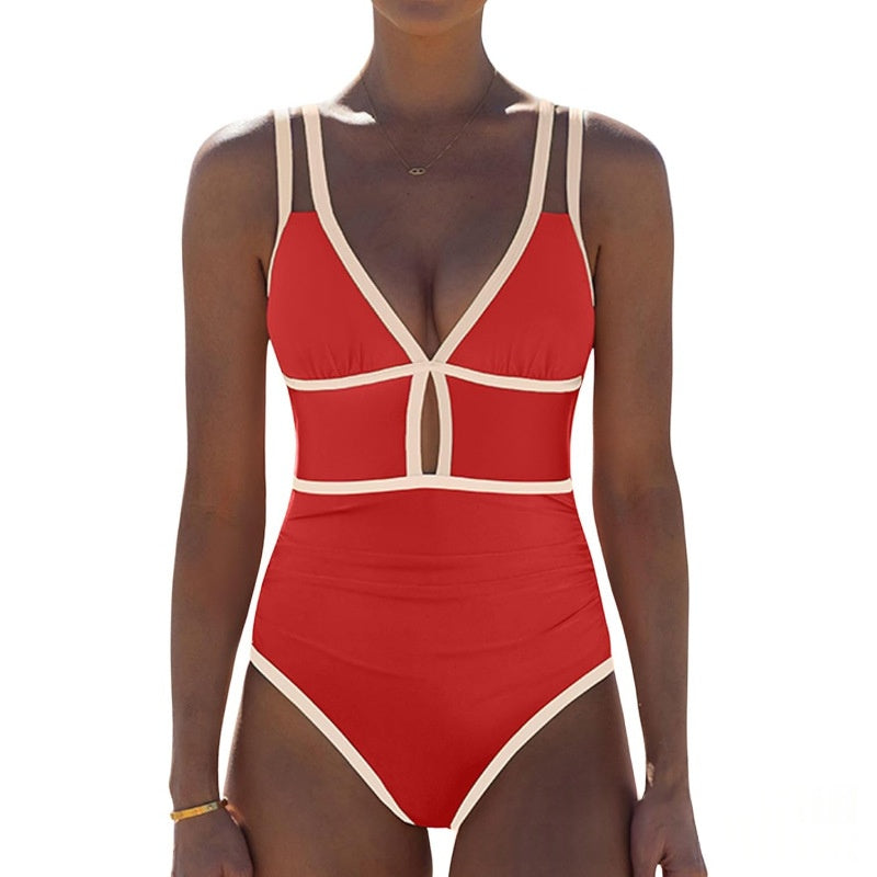 Color Block Sexy Flattering Swimsuit For Women