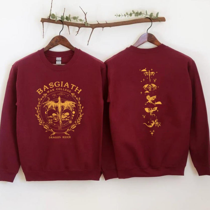 Gold Dragon Fourth Wing Fantasy Bookish Sweatshirt