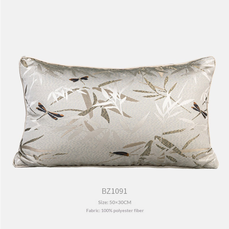 Chinese Ink Dragonfly Throw Pillow – Elegant Home Accent