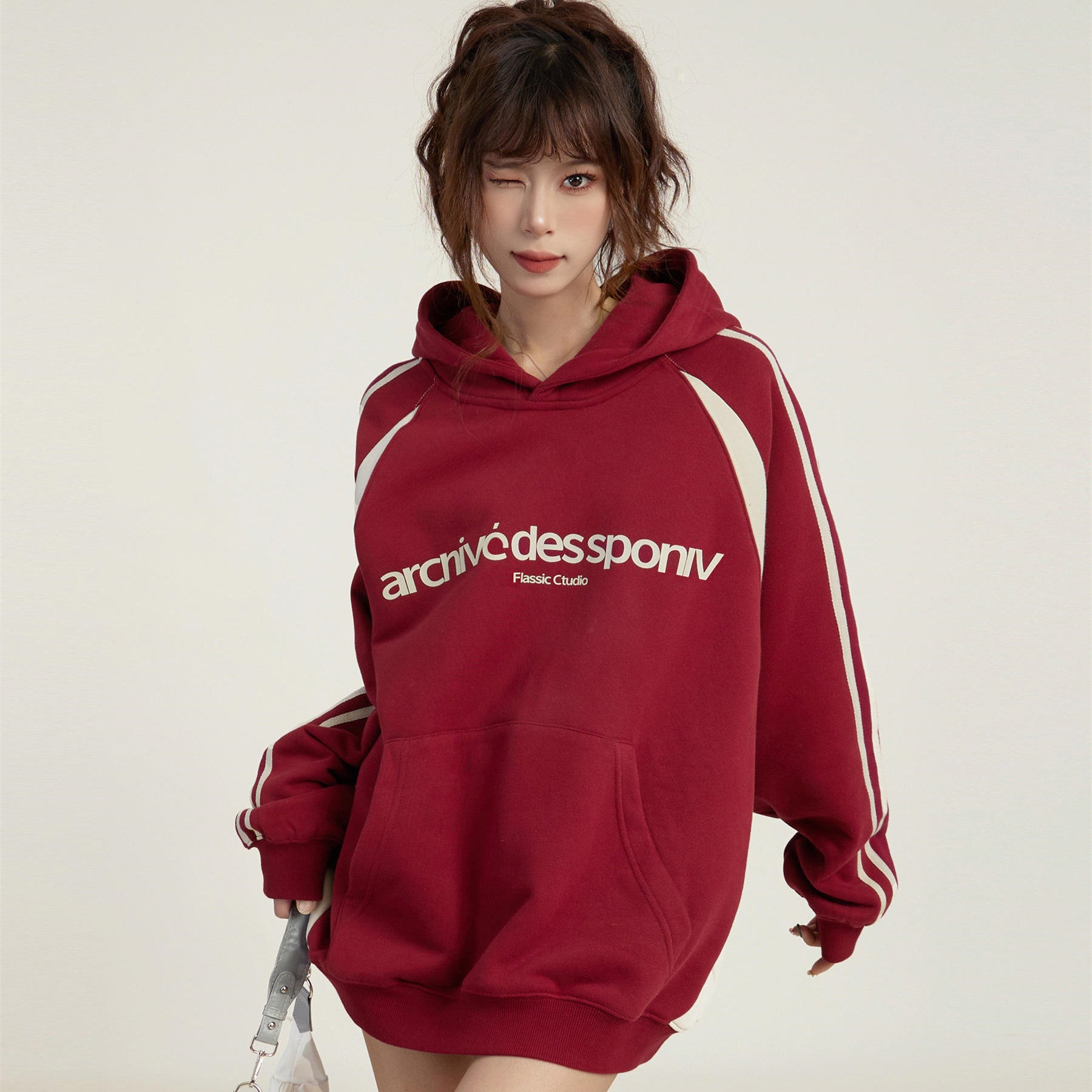 Women's Oversized Fall Hooded Pullover Sweater