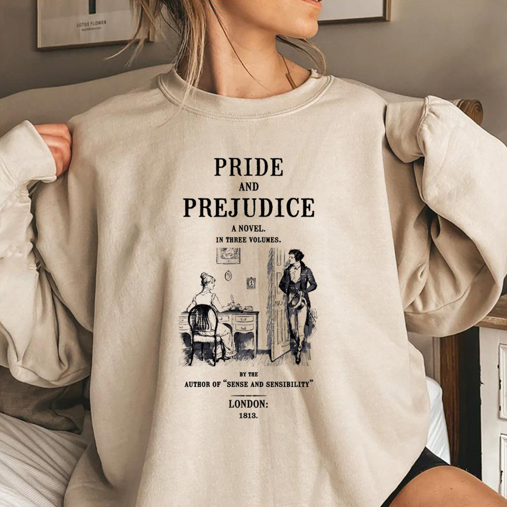 Jane Austen Pride and Prejudice Literary Retro Sweatshirt