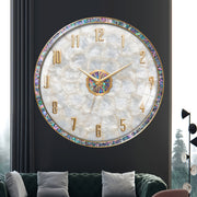 This American Copper Case Wall Clock Is Battery-powered, 14 Inches In Size, Silent And Vibration-free. It Is A Modern Wall Clock Suitable For Decoration In Living Rooms, Bedrooms, Kitchens, Offices And Classrooms. (Batteries Not Included)