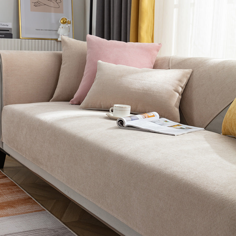 Simple Modern Non‑Slip Chenille Sofa Cover – Secure Fit