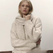 Loose and Idle Knitted V-neck Fashionable All-match Pullover Sweater