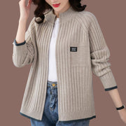 New Outerwear Loose and Stylish Long Sleeves Outer Match Knitted Cardigan Women's Sweater Coat