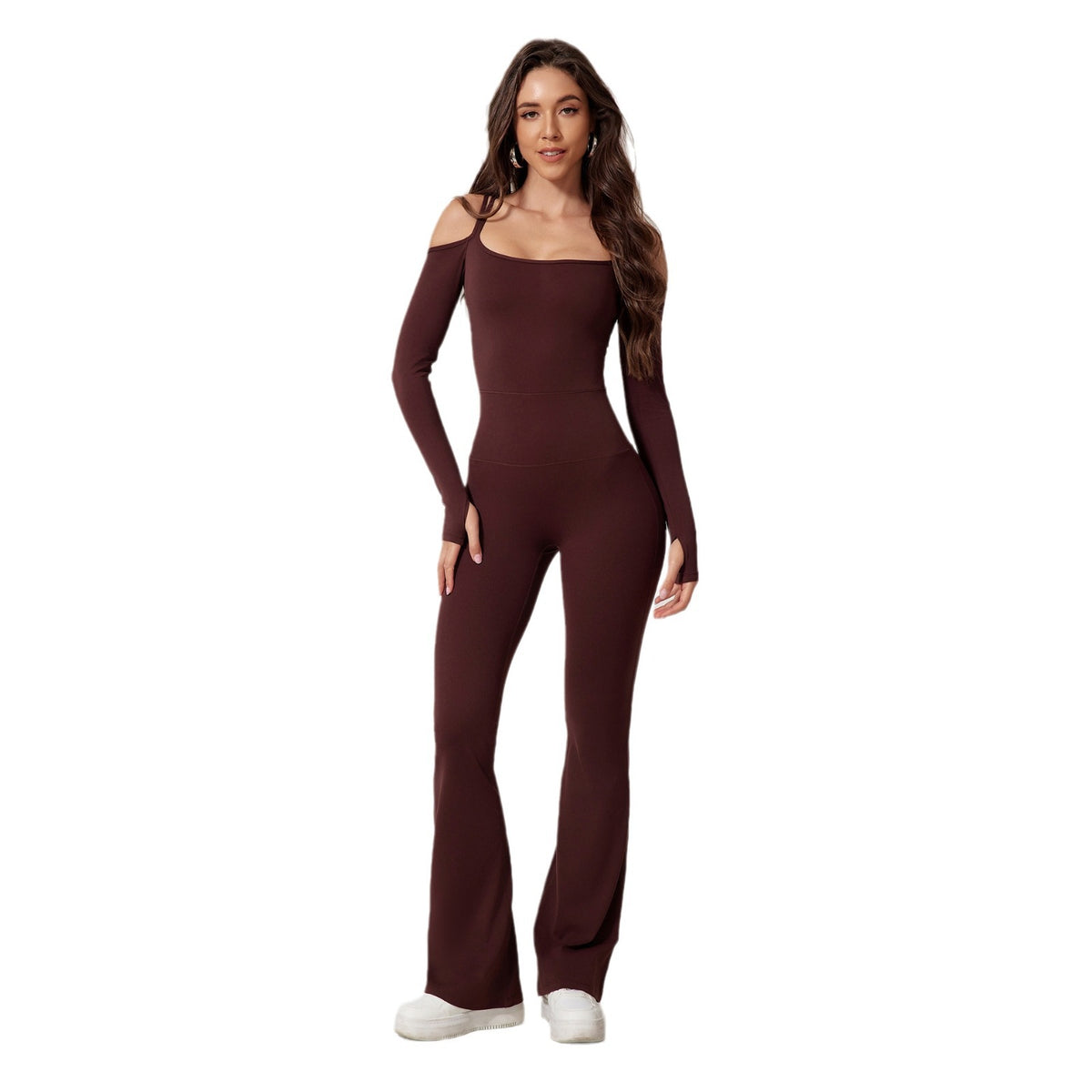 Women's Shoulder Strap Integrated Bell-bottom Pants