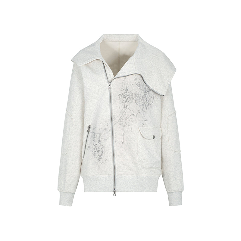 Women's Asymmetric Lazy Style Fleece Hoodie