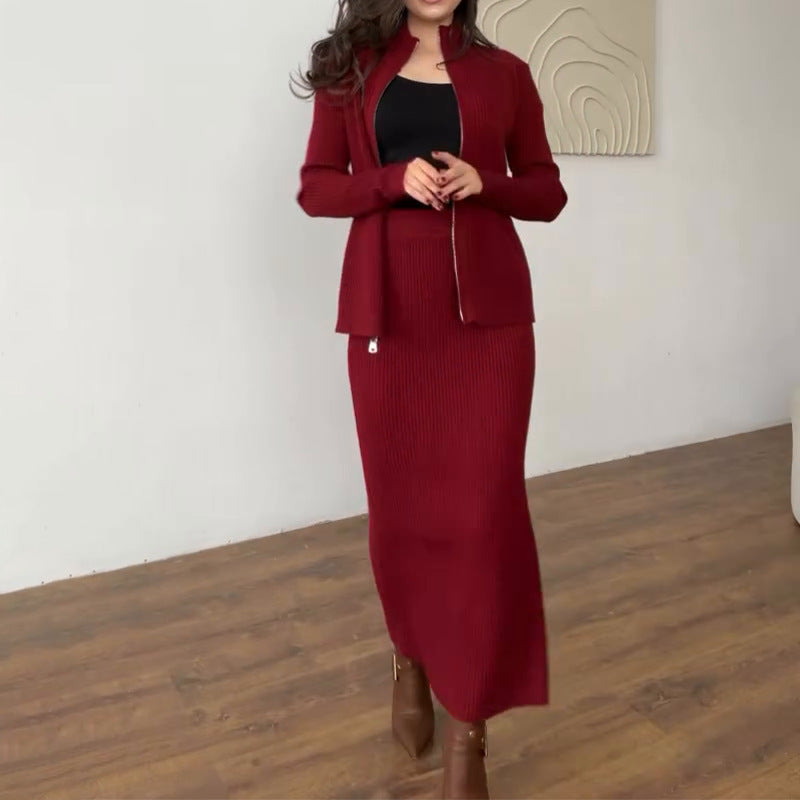 Womens Casual Sweater and Skirt Set