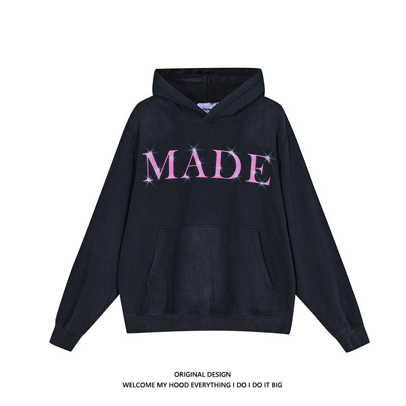 Cozy Letter Print Oversized Sweatshirt for Women