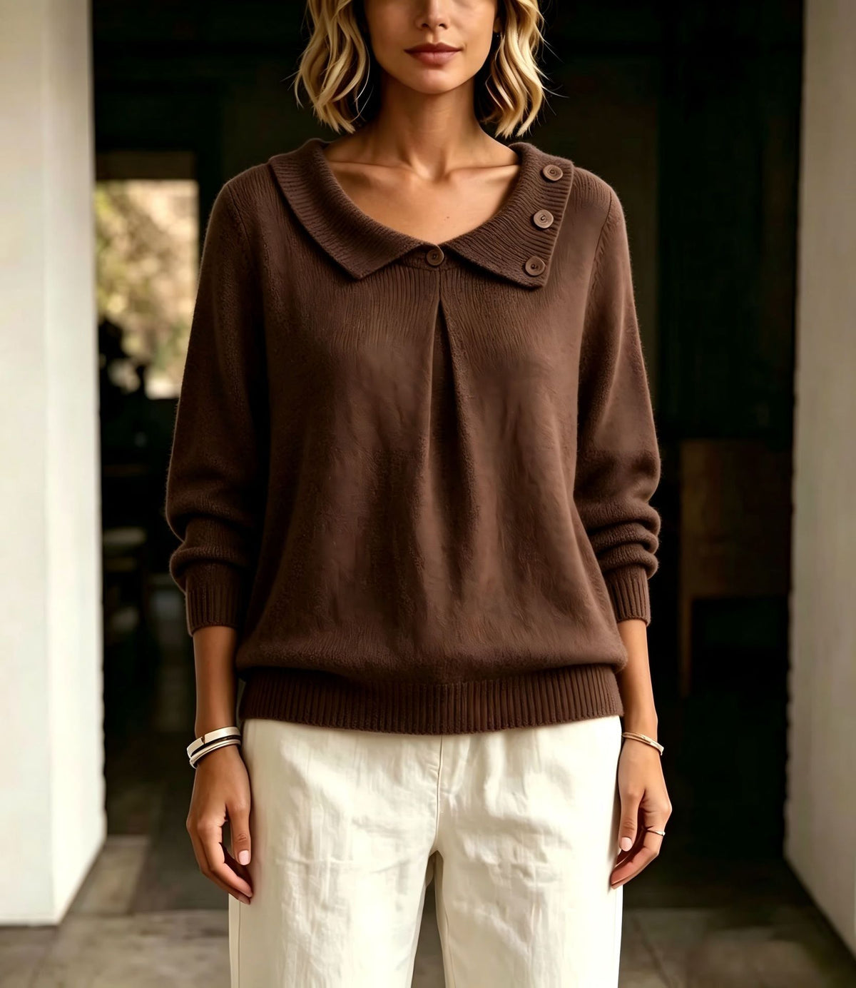 Solid Color Versatile New Pullover Sweater