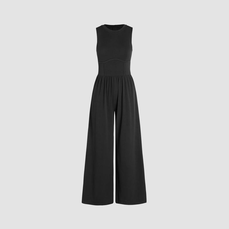 Solid Color Vest High Waist Slim Fit Bodysuit