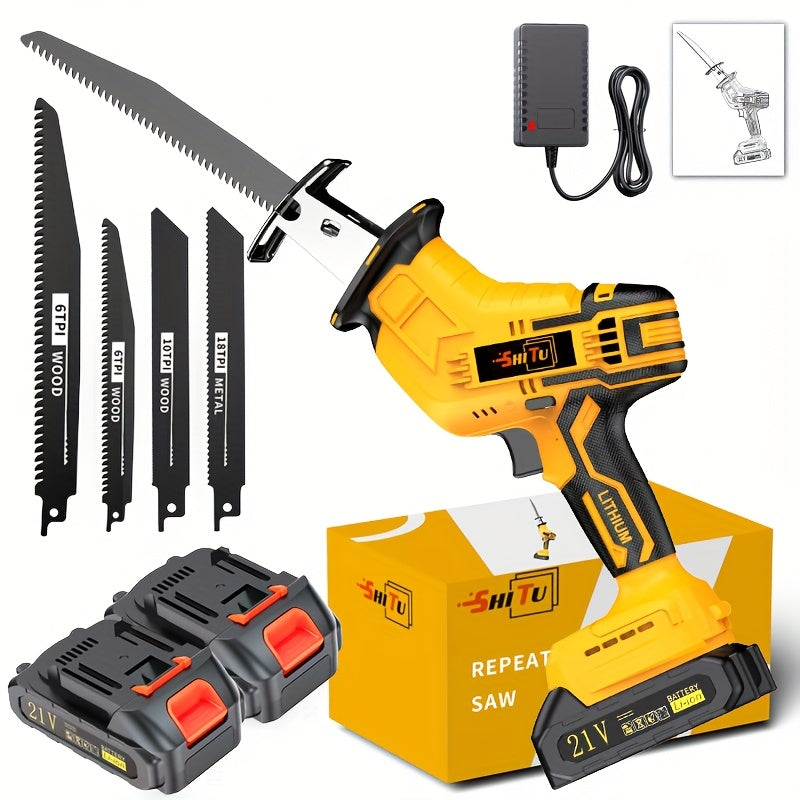 2025 Newly Upgraded Wireless Rotary Saw And Electric Reciprocating Saw in 2025, Equipped with Blade Set And Wood/ Metal/ PVC Cutting Charger, And Featuring Multiple Safety Functions, Including a Sa...