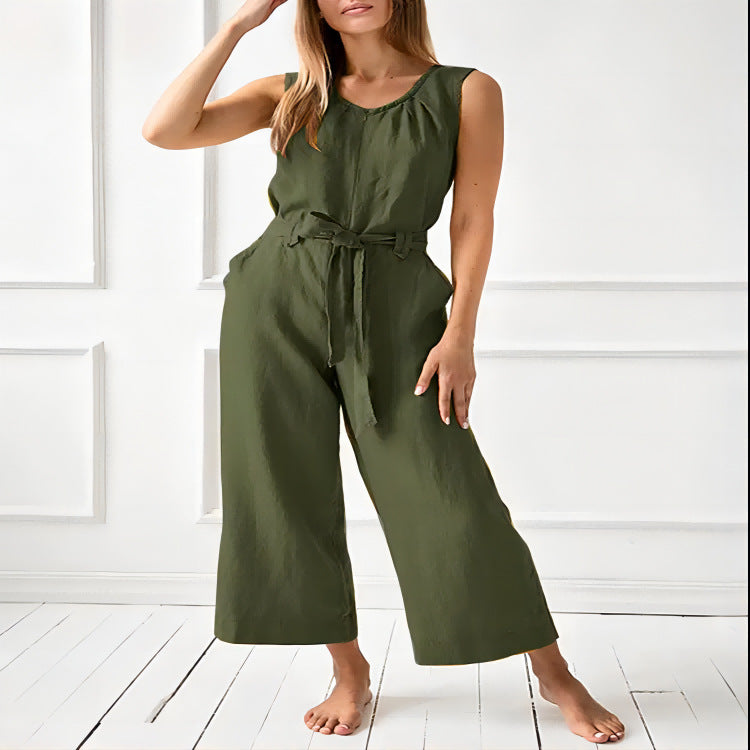 Elegant Solid-Color Work & Sportswear Romper