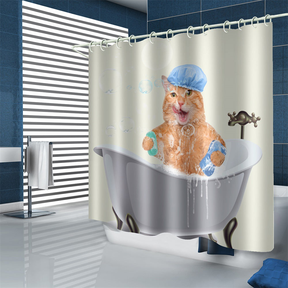 Waterproof Polyester Shower Curtain