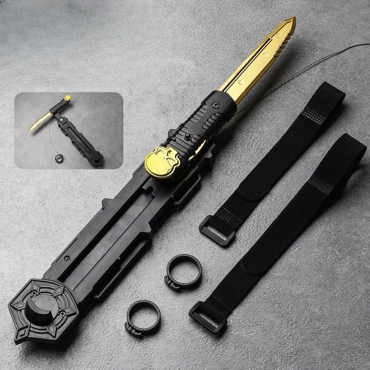 Retractable 1:1 Scale Forearm Gauntlet Prop – Rotating Wrist Accessory for Cosplay