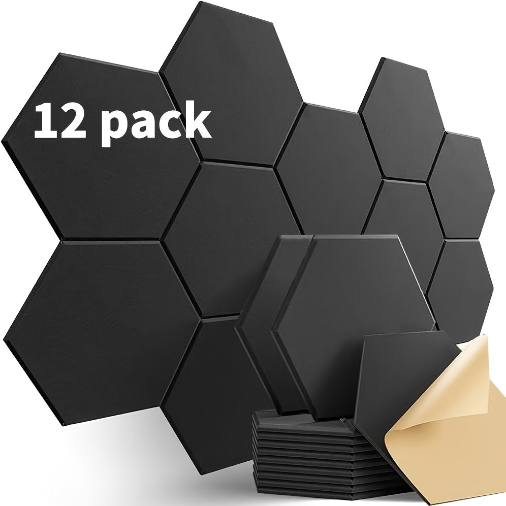 12 High-Density Self-Adhesive Soundproof Panels – 30 cm × 26 cm × 1 cm