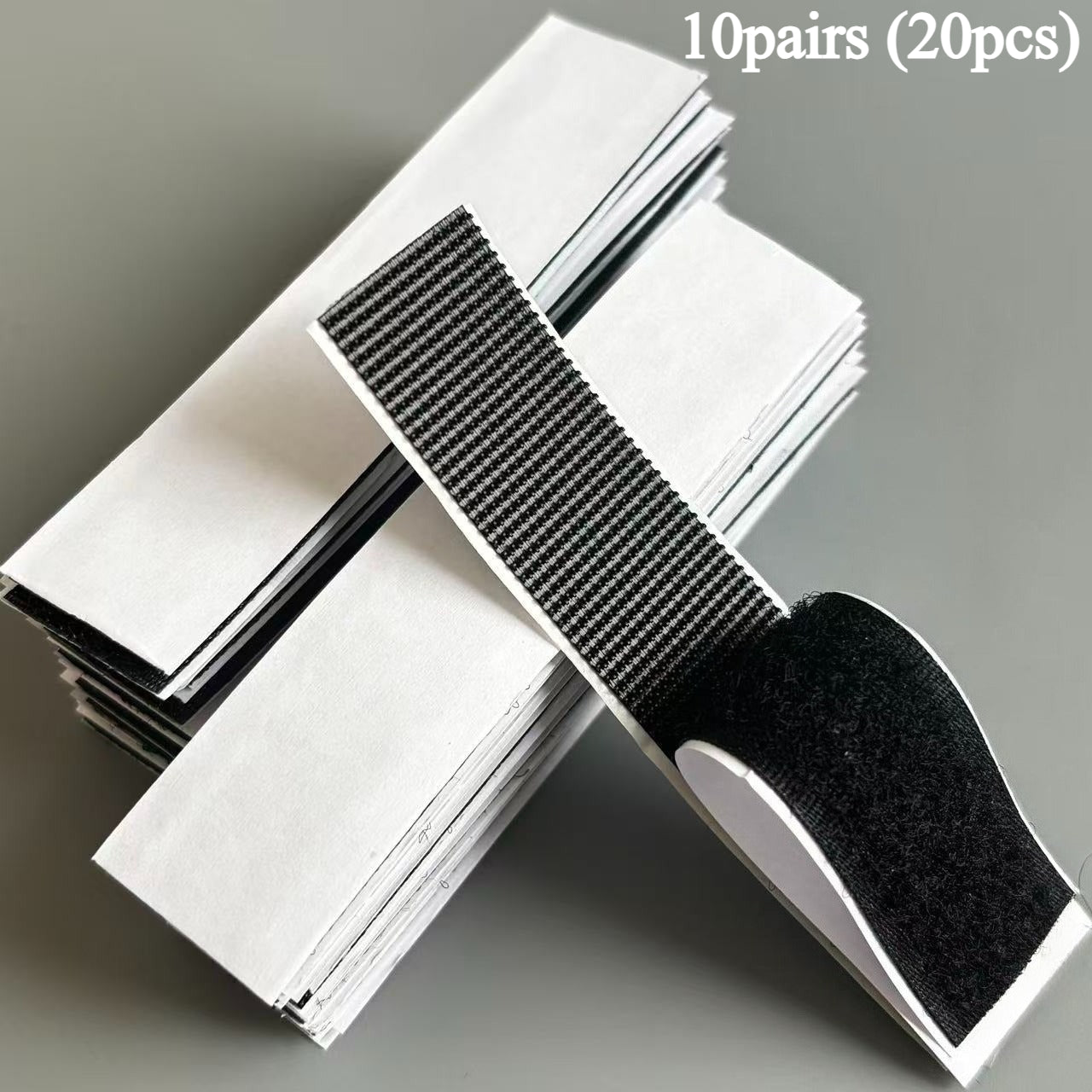 [Strong Adhesive Hooks] 10Pairs (20pcs) Strong Adhesive Hooks And Loop Strips, Double-Sided Reusable Adhesive, Easy To Install, Damage-Free Installation For Home And Office Use - Perfect For Organization And Hanging